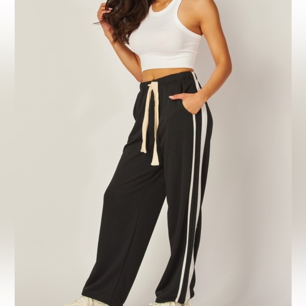 French Terry Two Striped Sweatpants - Picture 4 of 4